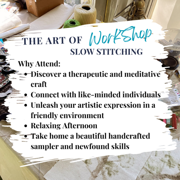 The Art Of Slow Stitching Workshop with Christina Drennan from Irish Handmade