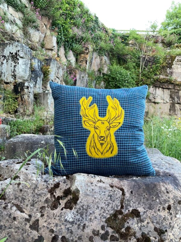 Stag Head Cushion