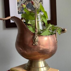 Vintage Copper Scuttle Planter